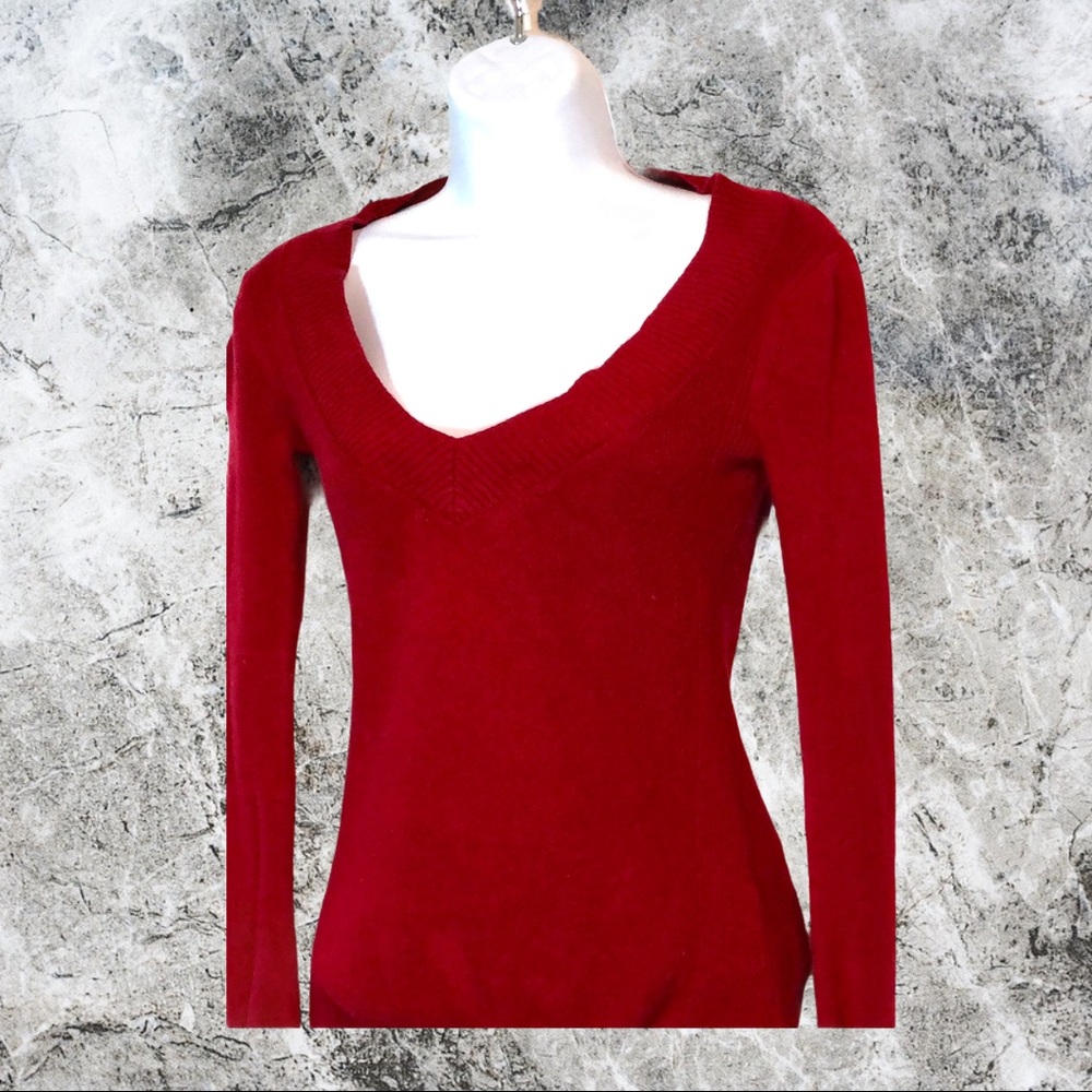 Express v-neck red sweater